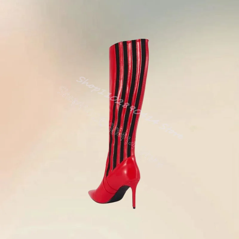 Ботинки женские с острым носком на тонком высоком каблуке