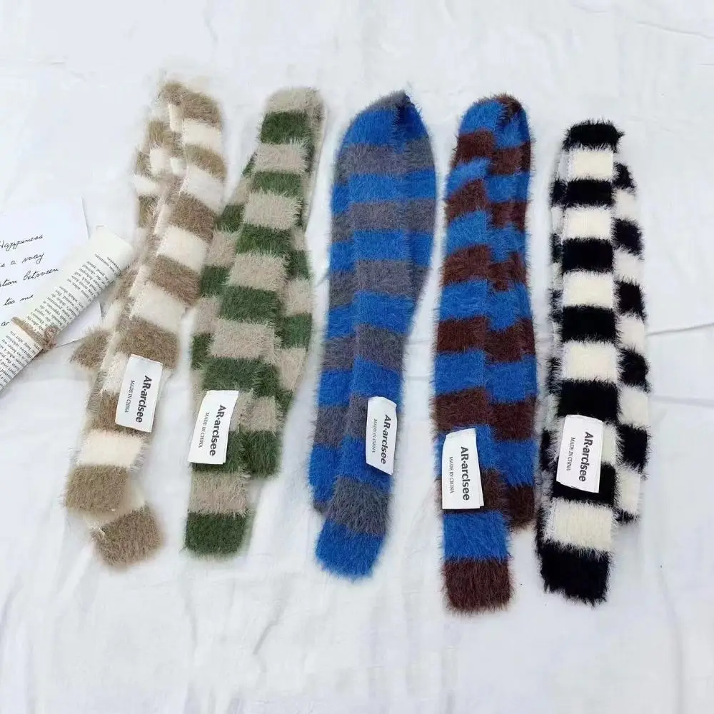 Harajuku Y2K szalik w paski słodki fajny kolokacja dodatki odzieżowe długie wąskie szaliki akcesoria do szalików stylu koreańskim