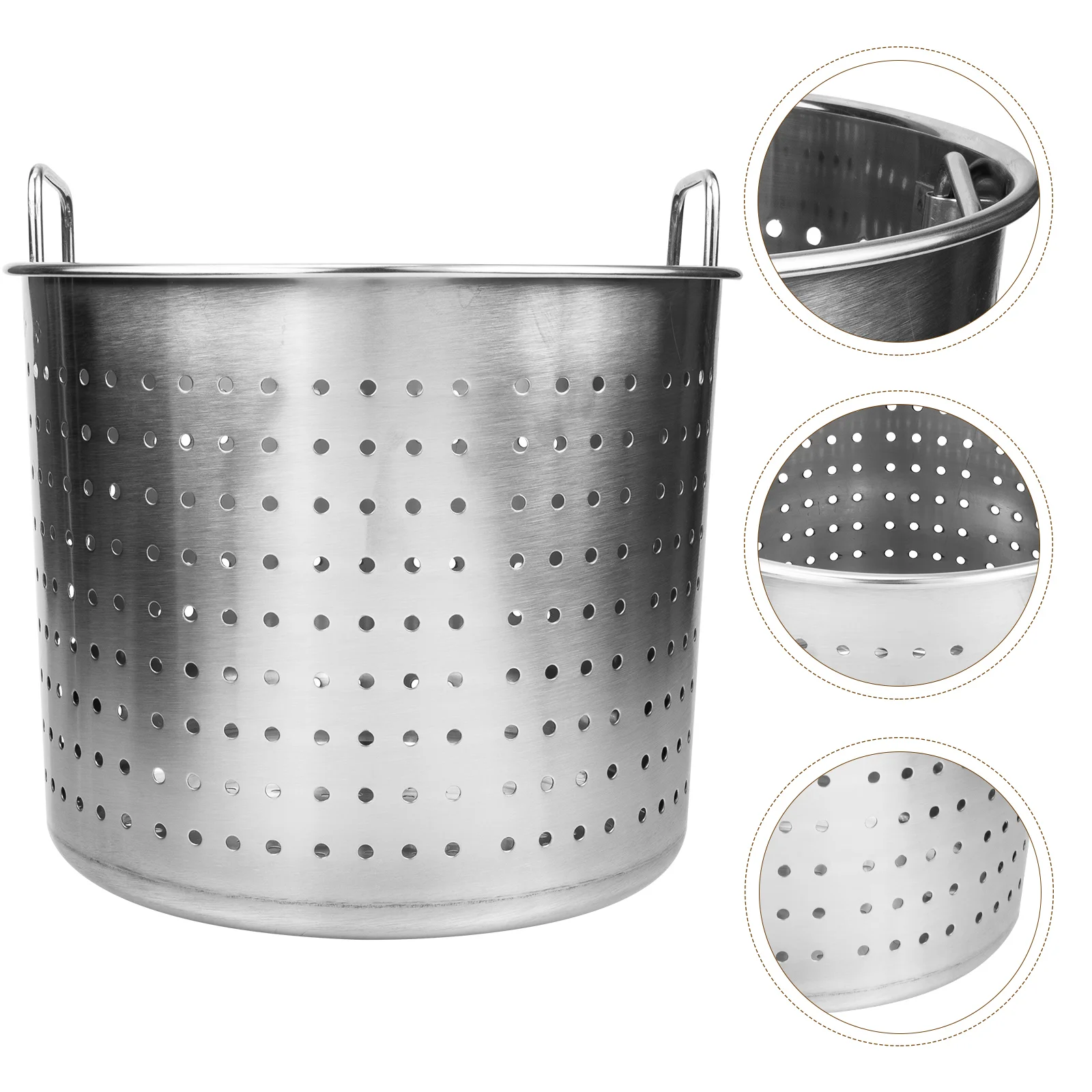 

Stainless Steel Steamer Liner Kitchen Supplies Crawfish Pot Basket Leaky Bucket Stewed