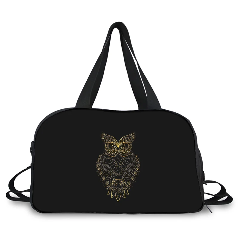 animal owls 3D printing fashion trend portable large capacity multi function messenger bag travel bag