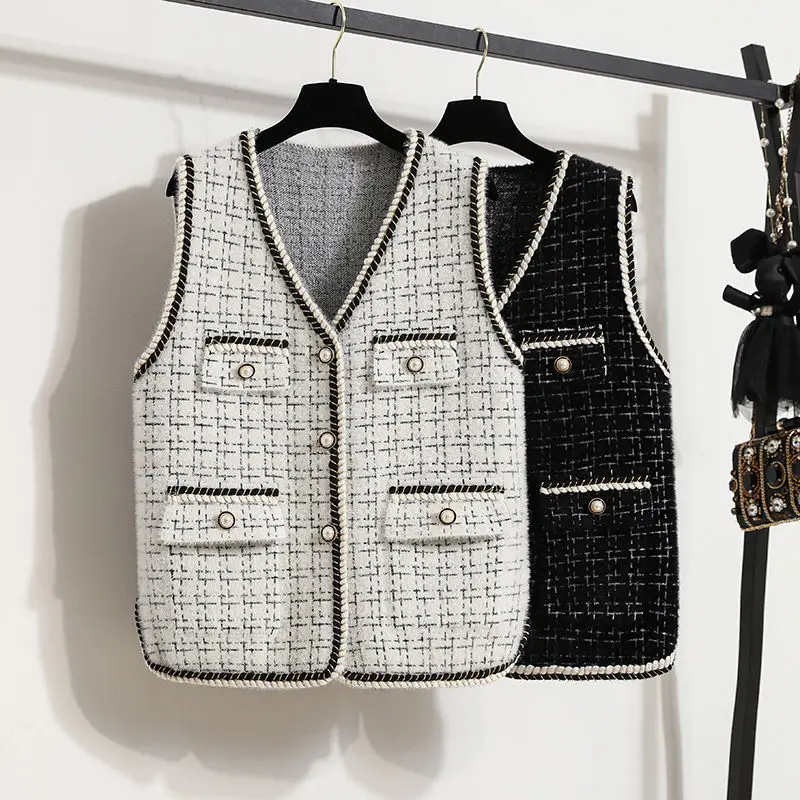 Женская одежда большого размера 2024 Модный женский осенний Новый контрастный