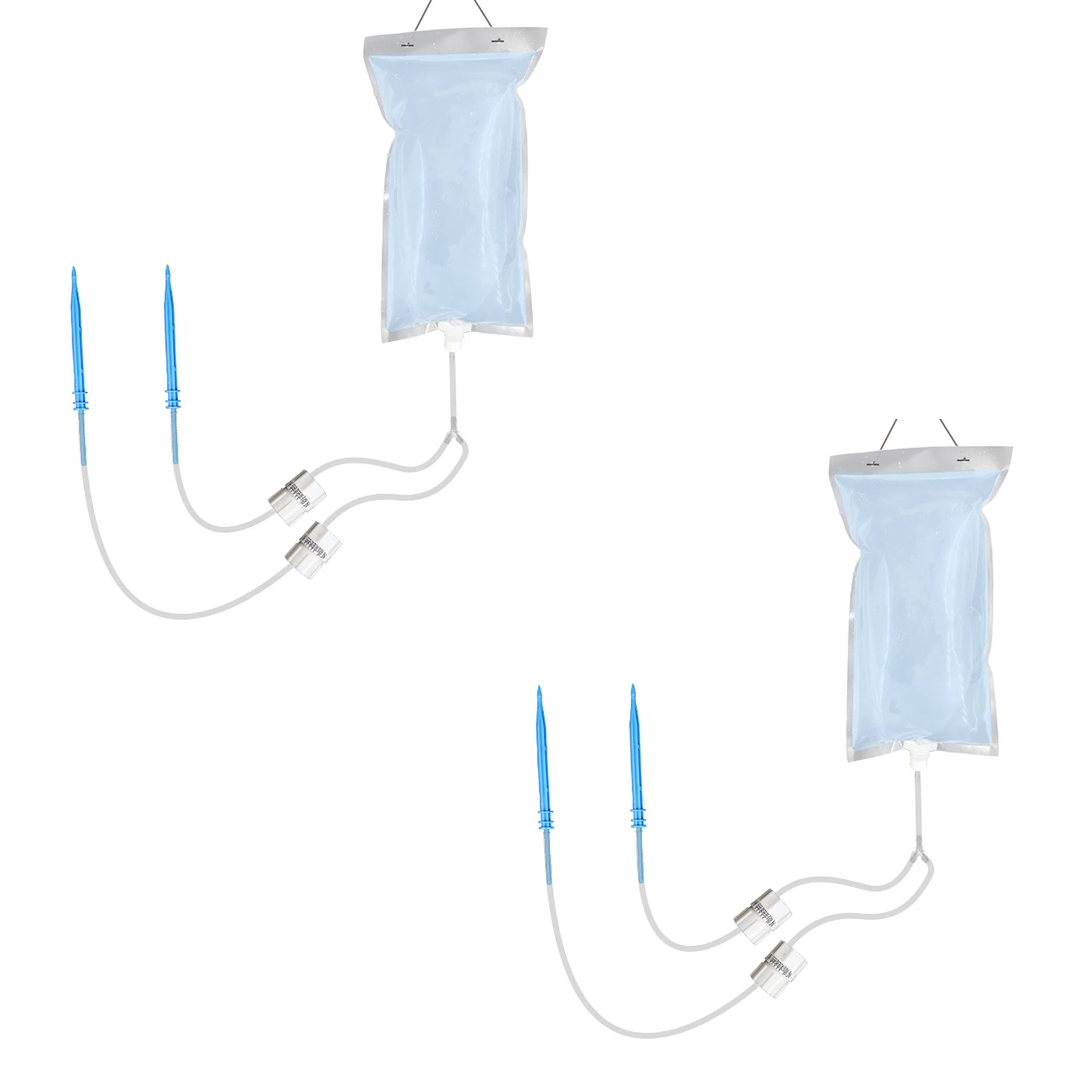 

2 Set Plant Drip Irrigation Kit Automatic Plant Watering System 3L Water Bag With 2 Arrow Drippers Adjustable Flow 0-300ML/H