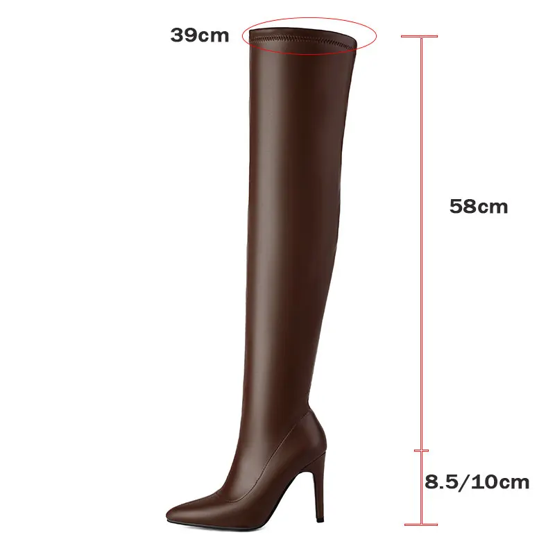 SGESVIER Эластичные сапоги из искусственной кожи черные