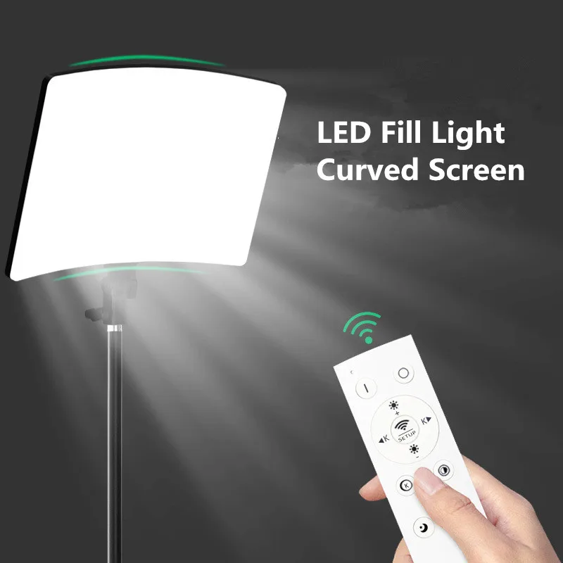 Photo Studio Light Led 2700-5700K Video Fill Lamp Panel Photography Lighting with Stand Us Plug for Skype Call Youtube Streaming enlarge