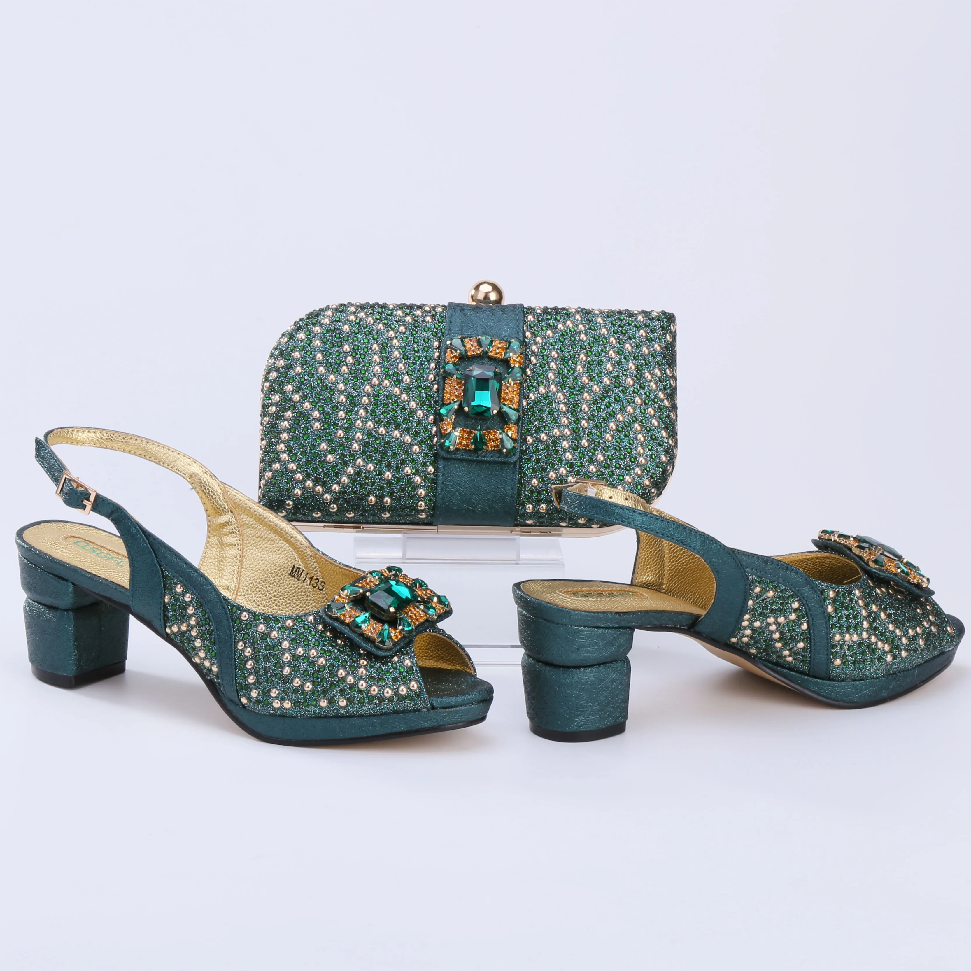 Doershow-zapatos italianos con bolsos a juego para mujer, conjunto de zapatos y bolsos africanos para fiesta de graduación, Sandalia de verano, hermoso estilo HTR1-28