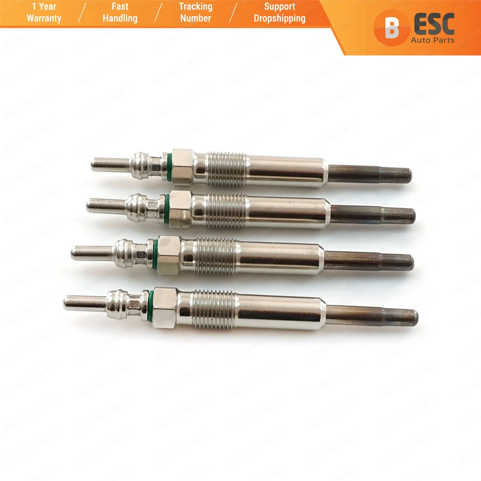 

ESC Auto Parts EGP50-1 4 Pcs Heater Glow Plugs GX82, 0100226373 for Renault Opel Nissan Dacia Suzuki Mitsubishi Ship From Turkey