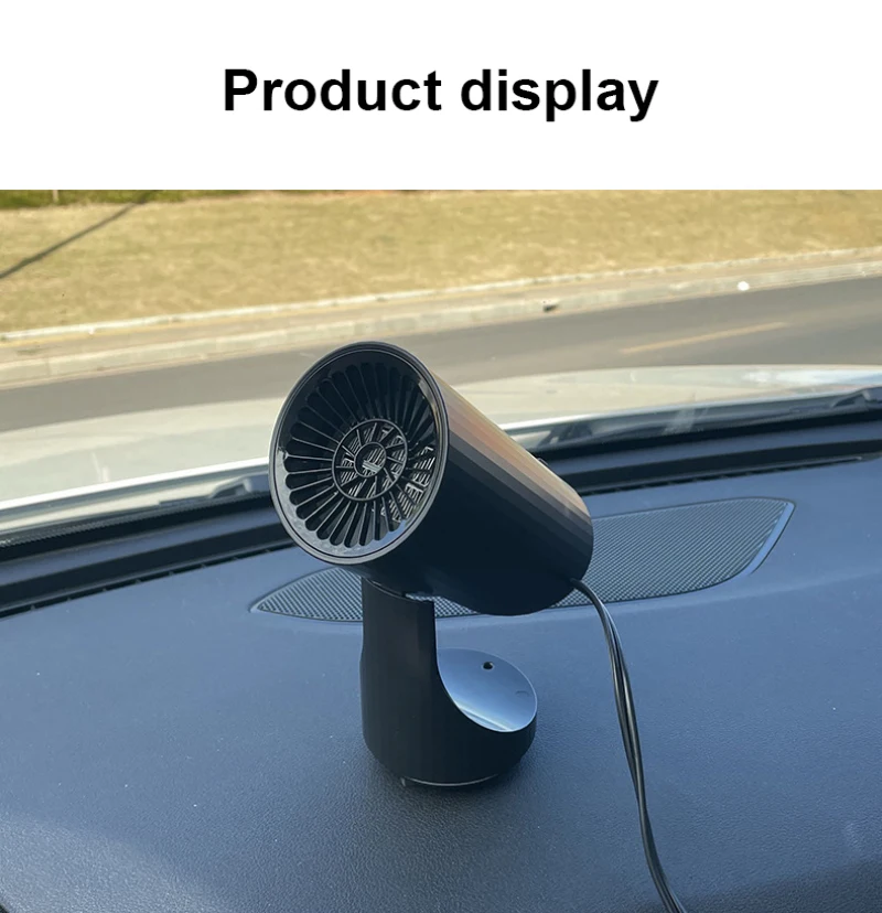 

Car Electric Heating Fan Heater 150W Windshield Defrosting Defogger 360 Degree Rotating 2 Modes Electric Heating Cooling Fan
