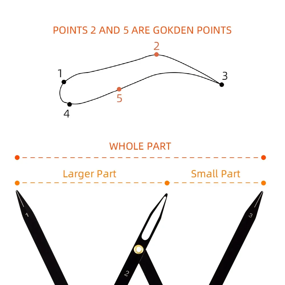 Металлическая линейка для бровей позиционирование полуперманентной линии