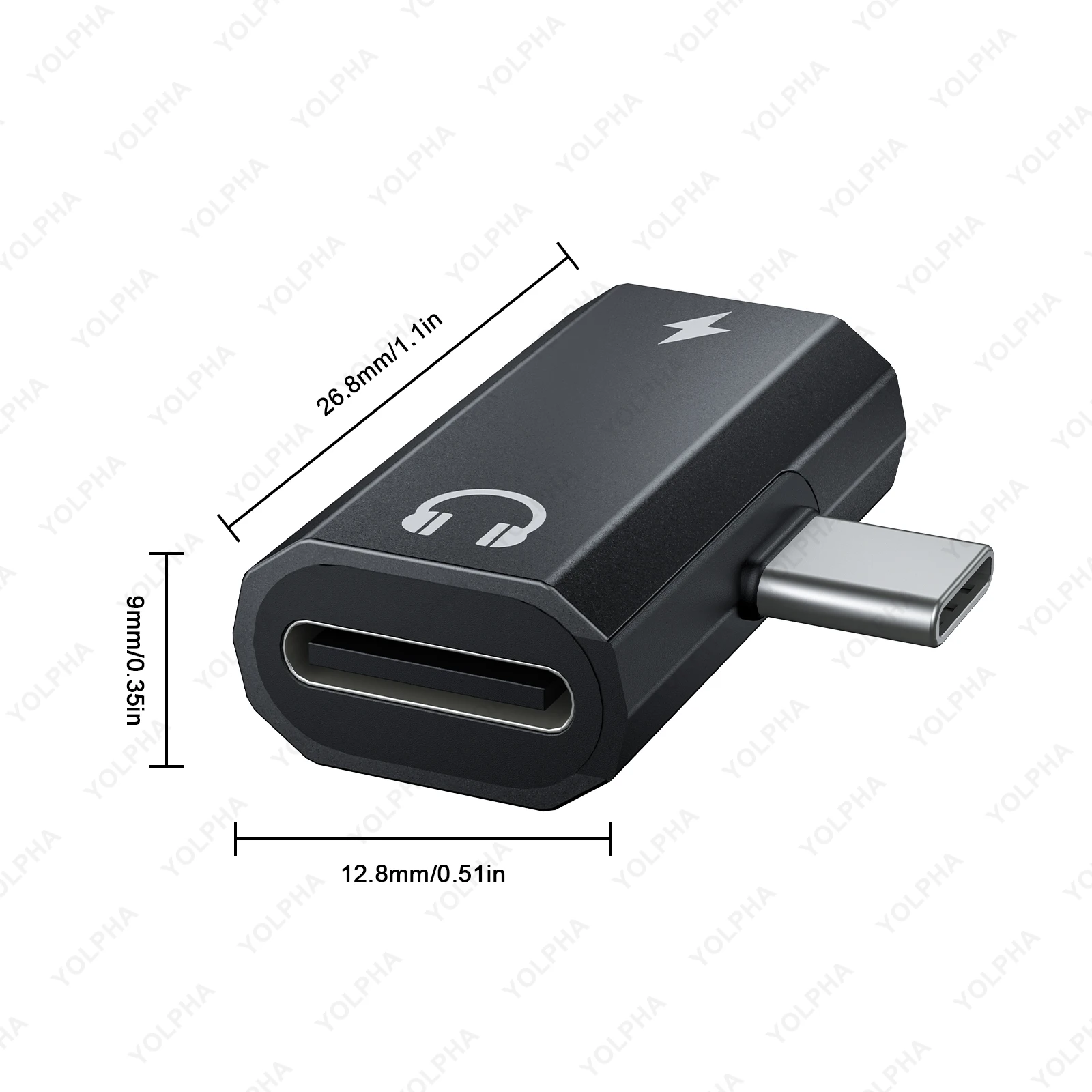 Конвертер 2 в 1 USB C в Type-C для зарядки мобильного телефонаразветвитель для наушников Адаптер типа C для Xiaomi Huawei IPhone 15 IPhone 16 (art.: 3920c705bb037) - 3920c705bb037