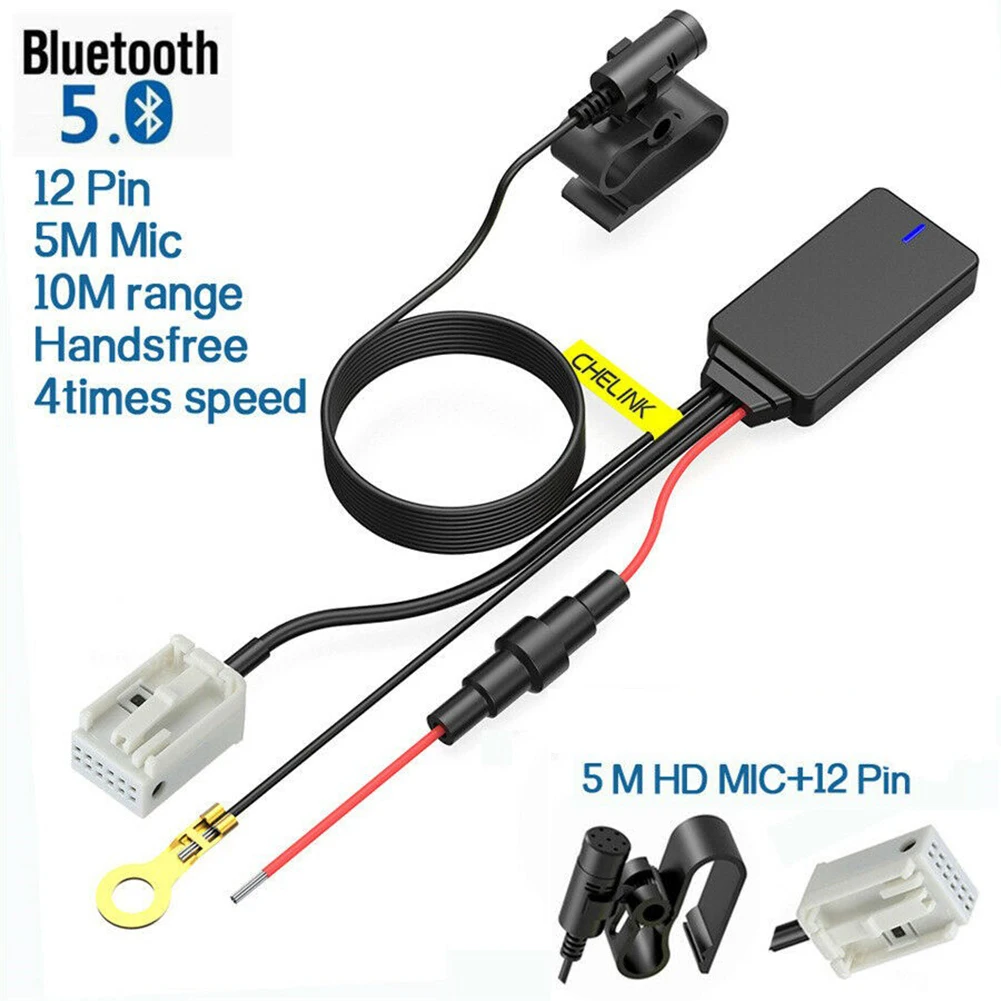 

Aux Cable Adapter Stereo Wireless 12 Pin 5-12V Accessories Adjusted Audio