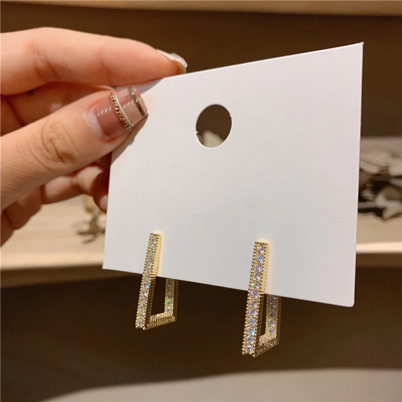

New Fashion Hammered Earring For Womens Gold Color Meatal Jewelry Alloy Geometric Drop Statement Earrings