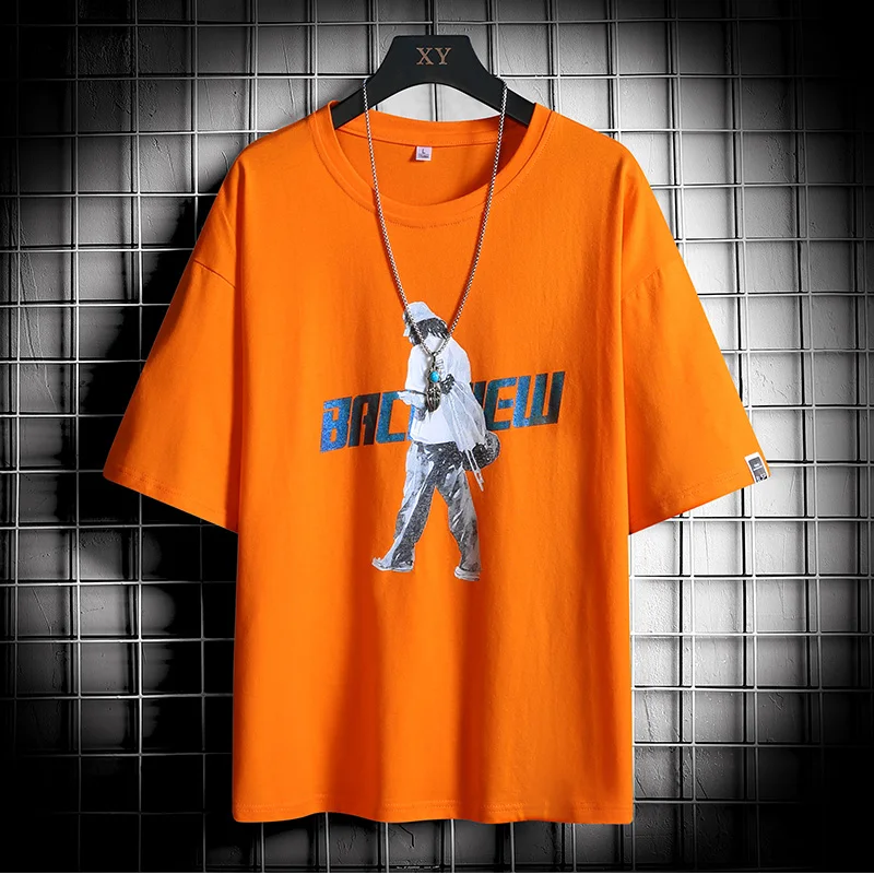 

Summer men's 2022 new short sleeve T-shirt men's cotton Korean version top half sleeve youth ins free shipping