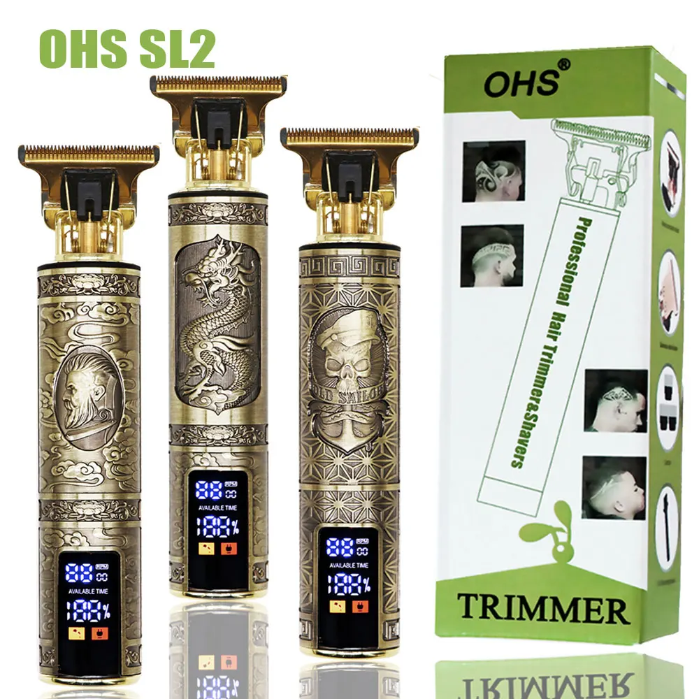

OHS SL2 Professional Hair Clipper Beard Trimmer for Men Adjustable Speed LED Digital Hair Clipper Carving Clipper Electric Razor