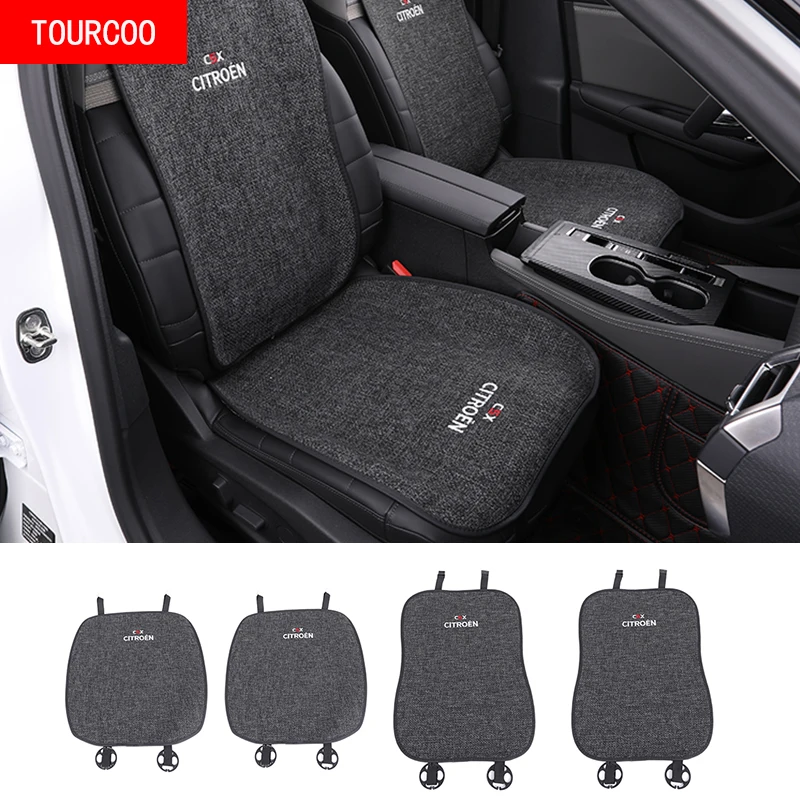 

For Citroen C5X 2021 2022 Linen Seat Cushion Four Seasons Ventilation Protection Pad Modified Accessories