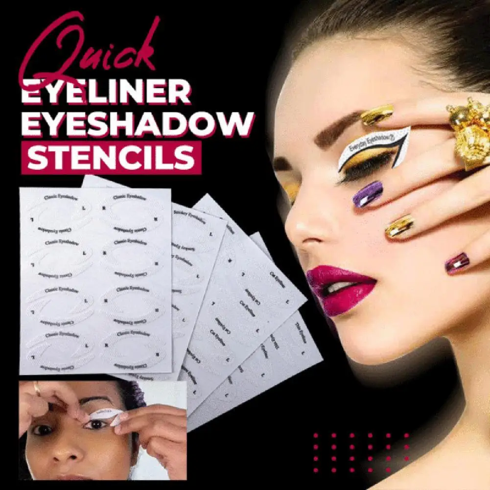 1Pcs/Set Eyeliner Sticker Soft Various Type Eyeshadow Stencils Moulds Card Draw Eye Template Makeup Winged Tools for Beauty