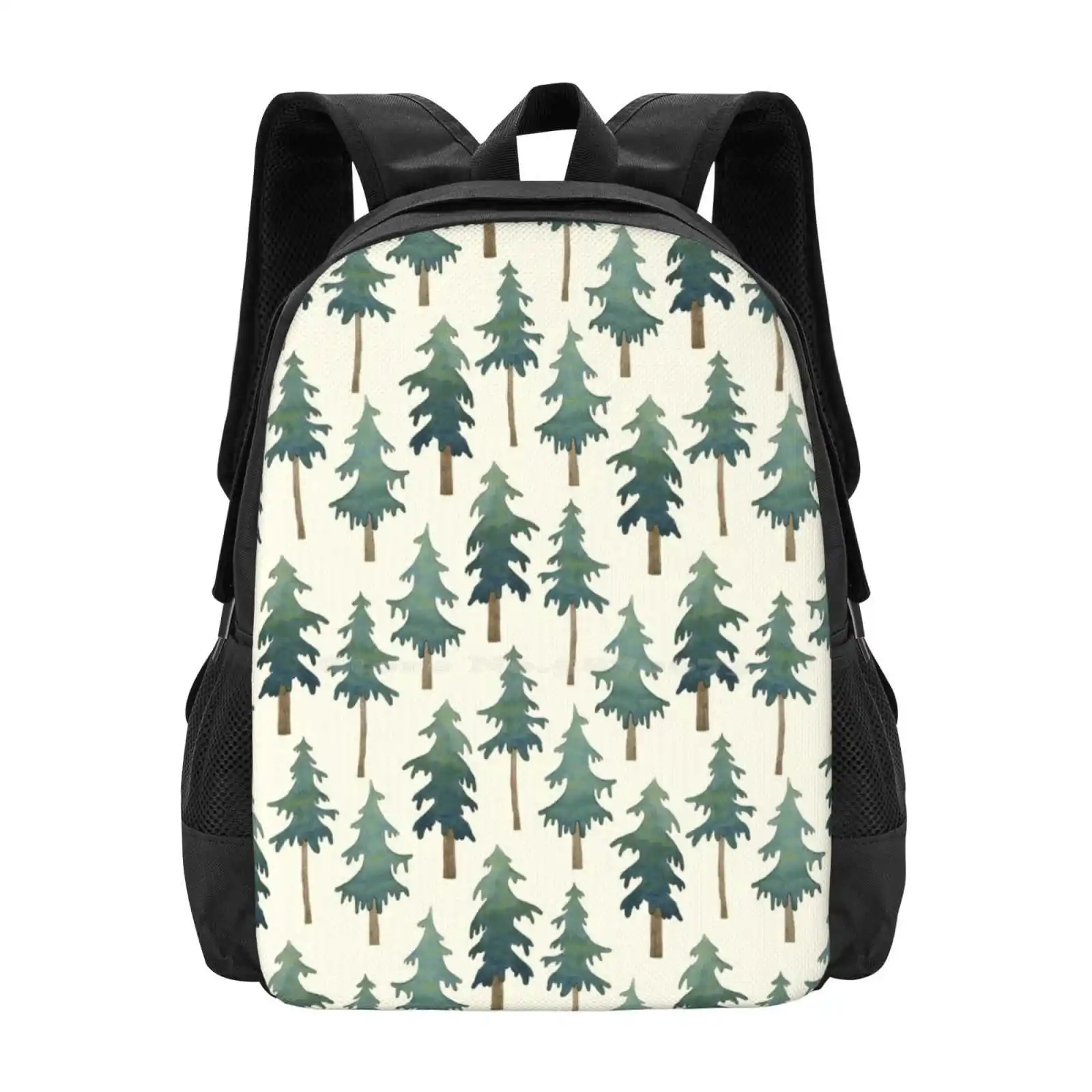 

The Forest Pattern Design Laptop Travel School Bags Forest Watercolor Green Tree