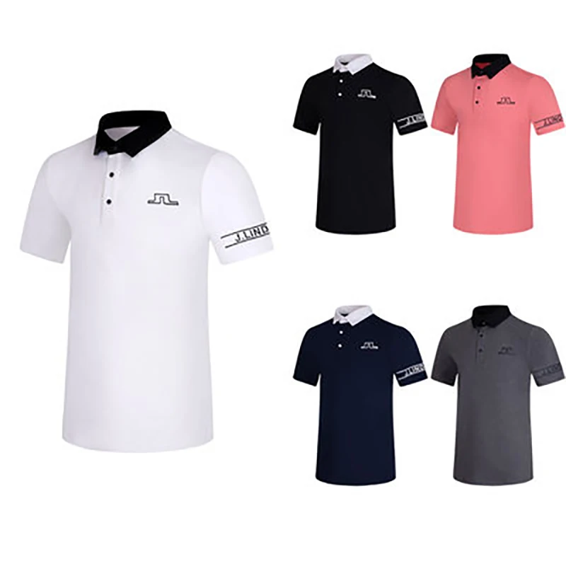 

New Golf Men's Top Breathable Quick-drying Spring and Summer GOLF Short Sleeve T-shirt Fashion Versatile Mock Neck Shirt Men