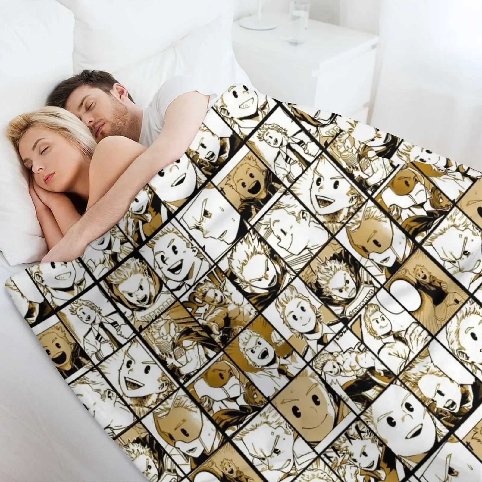 Mirio Togata коллаж цветная версия плед ворс декоративные диваны одеяла