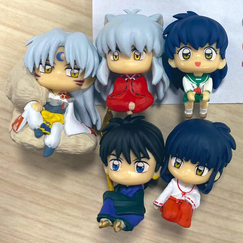 Фото Кабель для передачи данных Bandai Inuyasha Hug Data Cable Gacha Mini Q-version, фигурка, мультяшный декоративный сувенир, детская игрушка-модель, подарок на день рождения №3