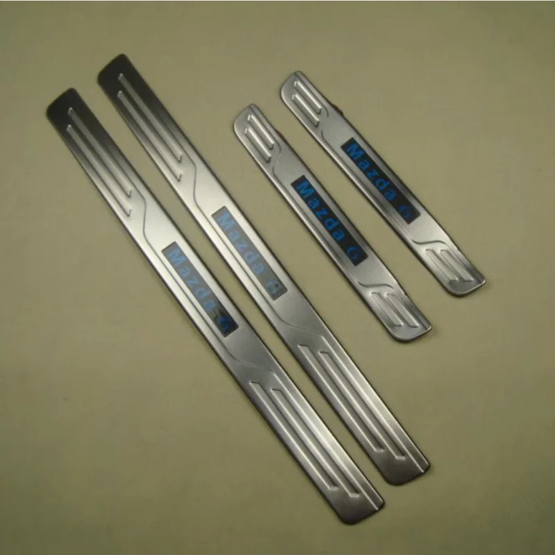 

Светодиодная Накладка на порог из нержавеющей стали, защитная накладка на пороги для Mazda 6 Mazda6 Atenza 2009-2015