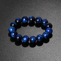 lightning royal blue tiger eye bracelets men 6 12mm natural energy stone beads reiki healing bracelets for women jewelry pulsera