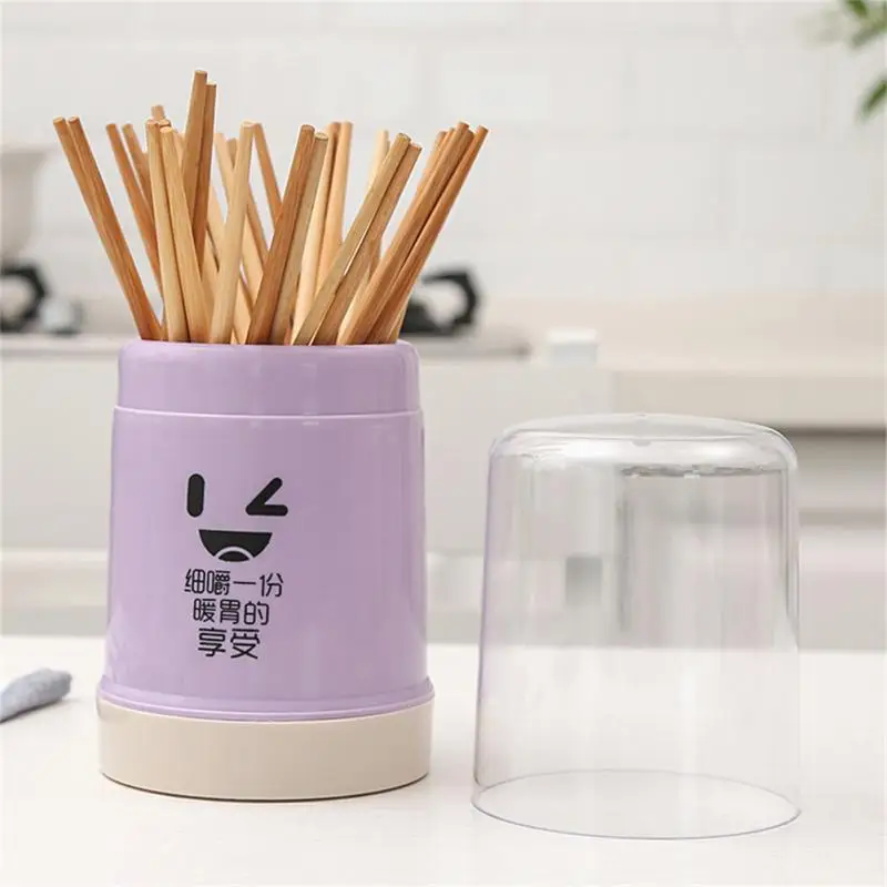 

Chopstick Holder With Cover Dustproof Fork Holder Cylinder Detachable Cage Spoon Fork Drying Storage Box Kitchen Accessories Hot