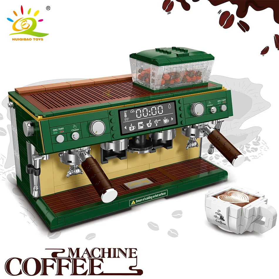 928PCS Классическая кофеварка модель строительные блоки Городские друзья