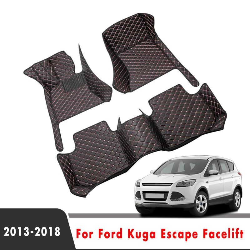 Carpets For Ford Kuga Escape Facelift 2018 2017 2016 2015 2014 2013 Car Floor Mats Interior Accessories  Leather Rugs Styling