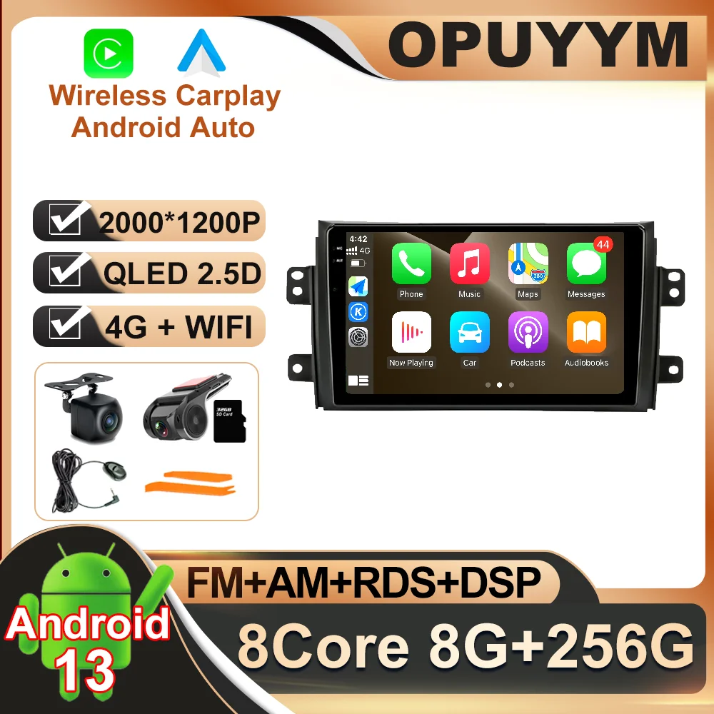 

Android 13 For Suzuki SX4 2006 - 2014 Car Radio DSP QLED AHD Wireless Carplay Auto ADAS 4G LTE WIFI Multimedia Navigation GPS