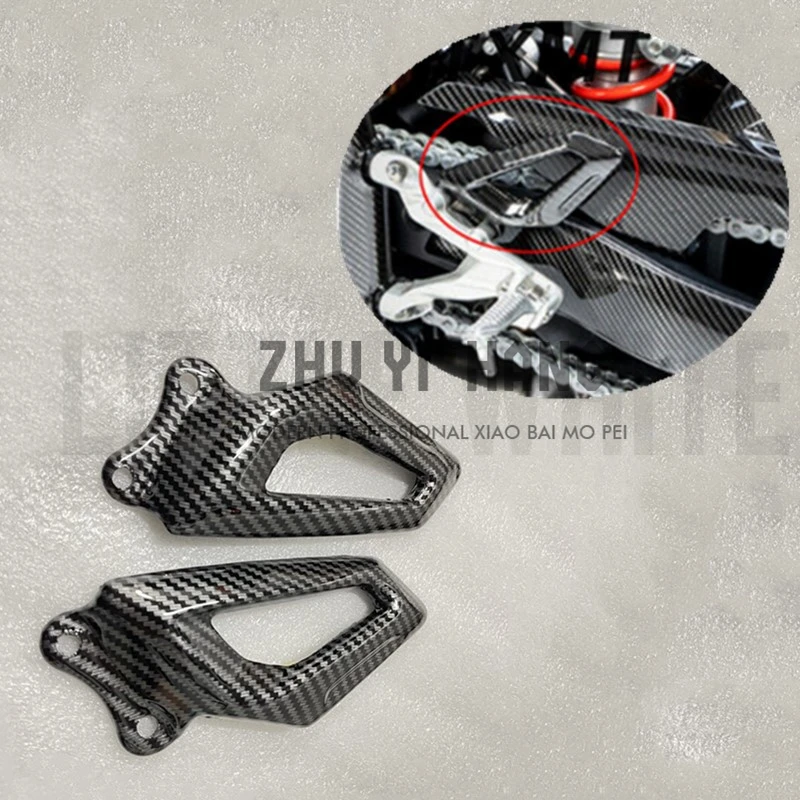 

Motorcycle parts Carbon Fiber Paint Heel Guard Fairing Foot Peg Plates Fit For BMW S1000RR S1000 RR 2019 2020 2021 2022