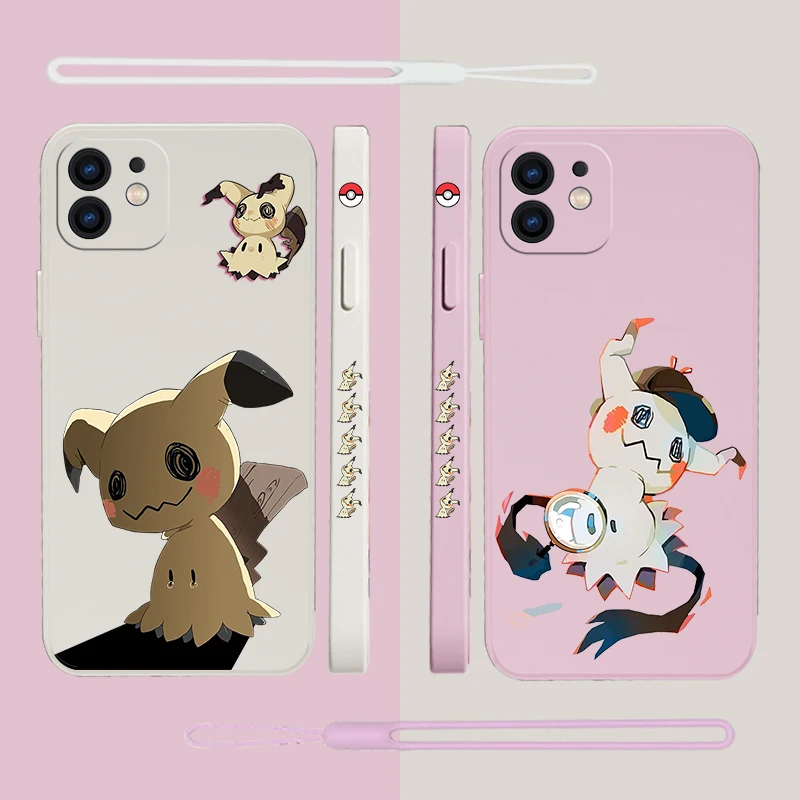 

Cute Anime Pokemon Mimikyus Phone Case for Xiaomi Redmi Note 11 10A 10 10S 9 8 7 Pro Plus 10C 9A 9C 9T 4G 5G Cases with Lanyard