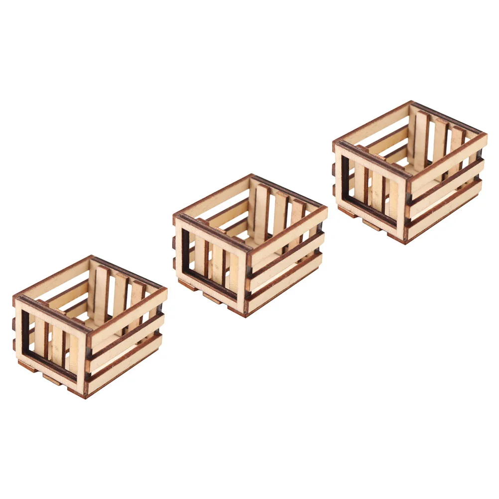 

Mini Basket Miniature Basketsstorage Woodencrates Crafts Furniture Wicker Woven Container Craft Wood Tiny Ornament Crate Model