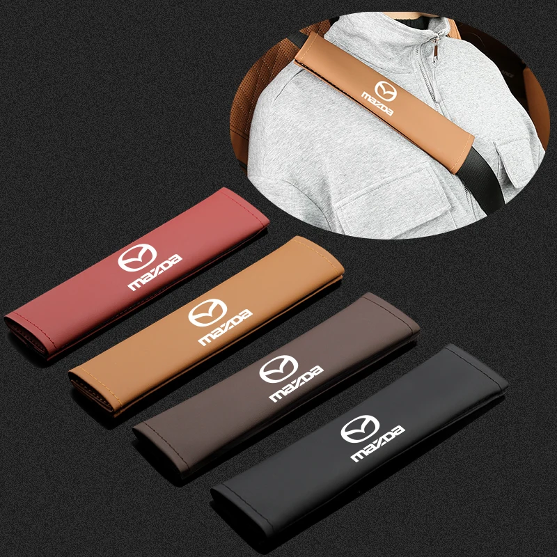 1 шт. чехлы на ремни безопасности автомобиля аксессуары для салона Mazda 3 6 CX5 2 CX3 CX9 MX5