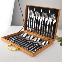 luxury tableware household free shipping western cutlery fork knife set stainless steel cozinha utensilios kitchen appliances