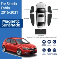 for skoda fabia nj hatchback 2014 2021 magnetic car sunshade shield front windshield curtain rear side window sun shade visor