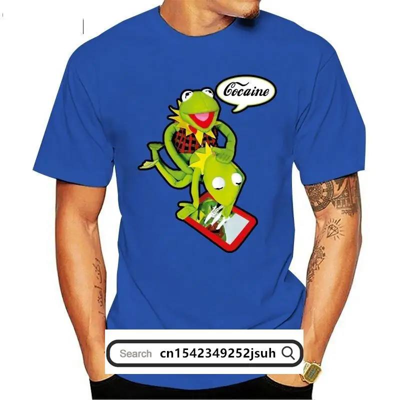 

Мужская футболка с коротким рукавом Kermit cocain для вечевечерние