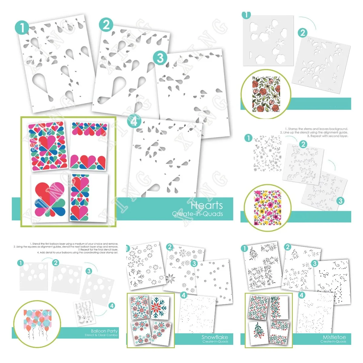 

2022 Love Five-pointed Round Stars Flowers Leaves Stencil Diy Scrapbooking Diary Paper Coloring Decoration Embossing Template