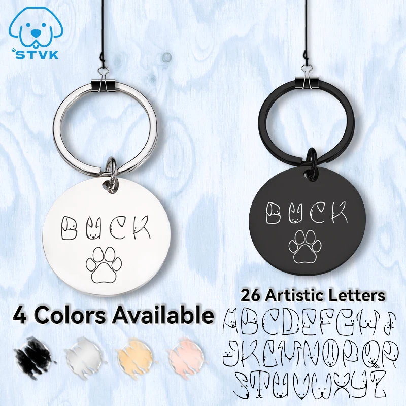 

Personalized Dog Tags Collar Free Engraved Anti-Lost ID Dogs Tags Customized Nameplate Pet Collars for Puppy Cute Pet Supplies