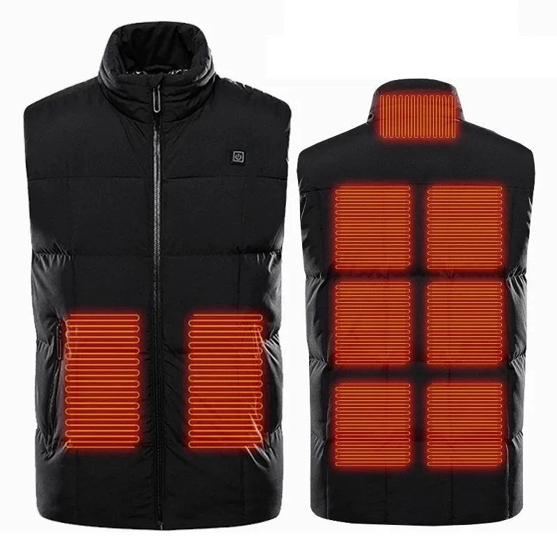 

NEW Winter Heating Vest Men Women Smart USB Electric Heated Warm Jacket Graphene Thermal Fishing Hunting Coat Clothing Plus Size