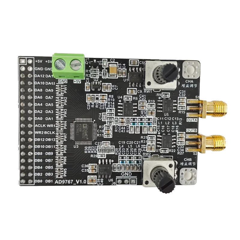 AD9767 Module Dual Channel 14 Bit 125MSPS High-speed DAC Waveform Generator Digital to Analog Converter