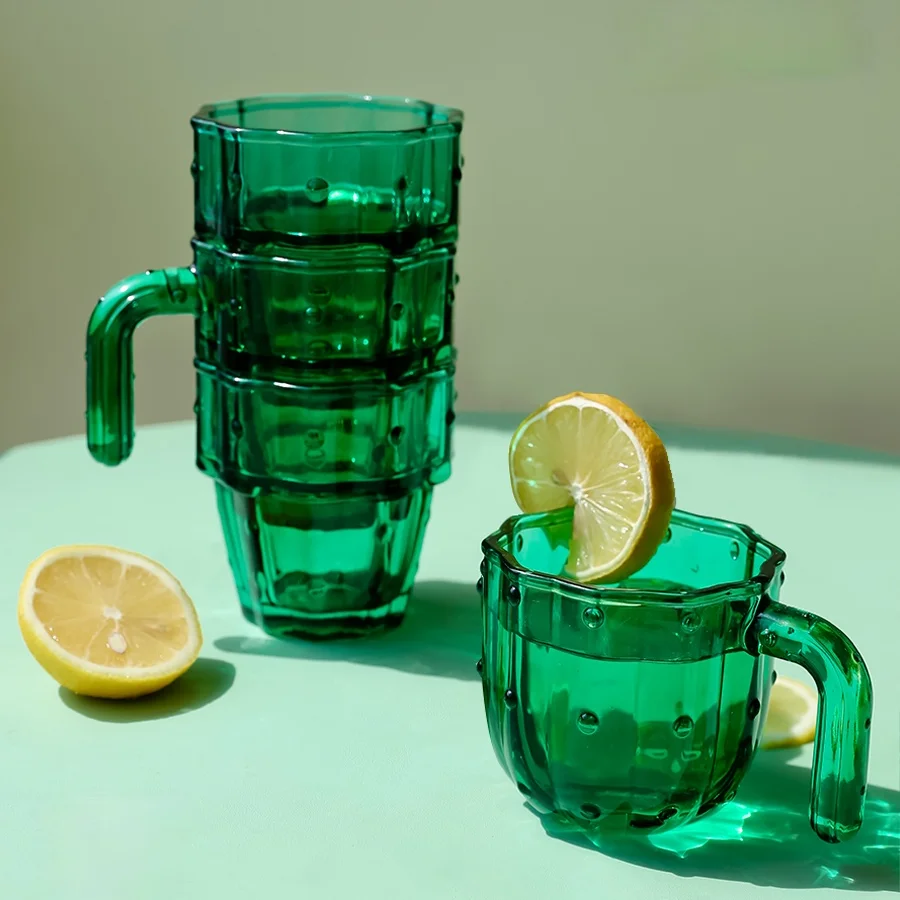 

Креативные стеклянные чашки С КАКТУСОМ, семейная посуда для напитков, чашка для воды, Подарочная коробка, набор зеленых стеклянных стаканов...