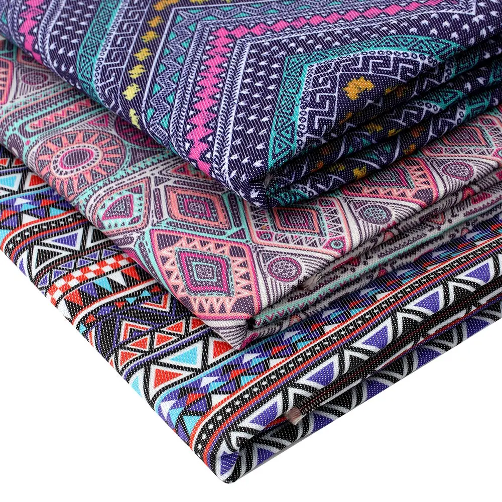 

AHB 45*150cm 1pc Denim Cloth Fabric Folk-custom Printed Sheets Handmade Clothes Material DIY Bag Supplies Home Textile Patchwork