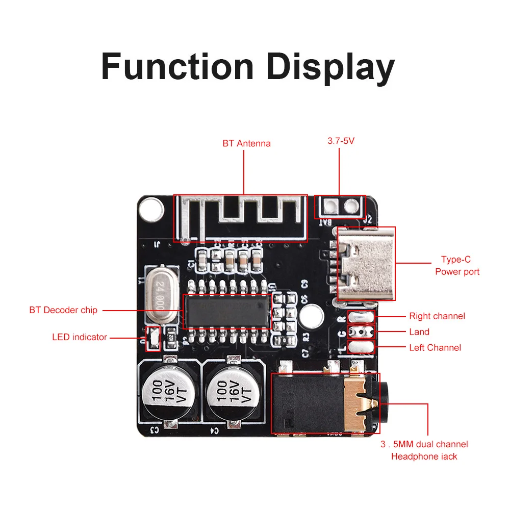 

Aideepen MP3 Bluetooth декодер VHM-314
