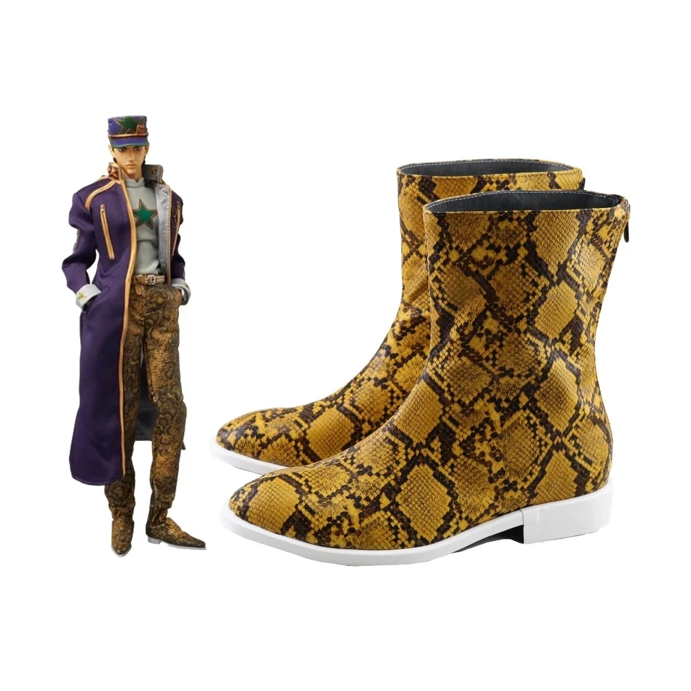 

Anime JoJo's Bizarre Adventure 6 Stone Ocean Cosplay Kujo Jotaro Shoes Cosplay Custome Women Men Boots For Halloween Party CA010
