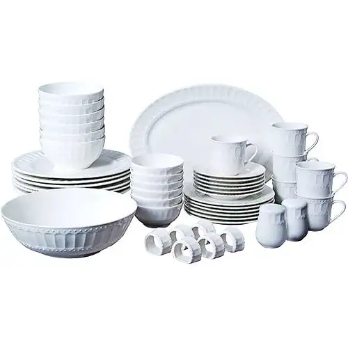 

Набор столовой посуды Regalia из 46 предметов, сервис для 6 столовых приборов, Подарочная кухонная утварь для ресторана