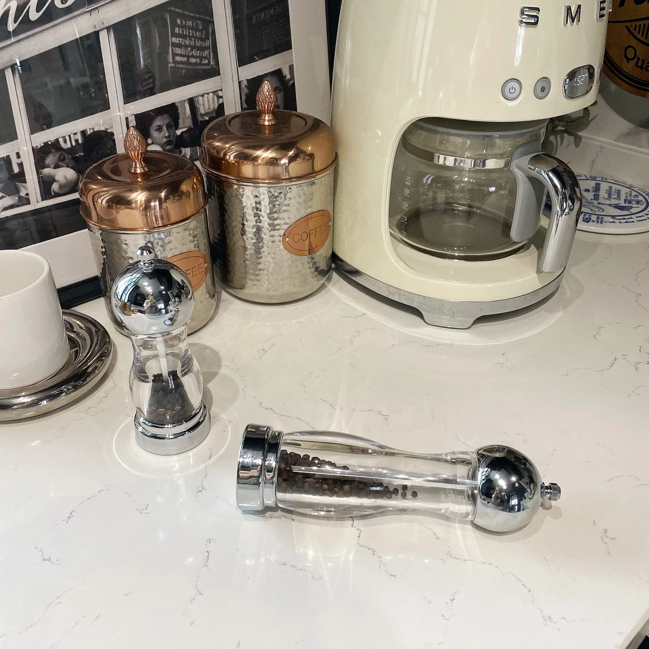 Мельница для соли и перца высококачественная прозрачная мельница морской специй