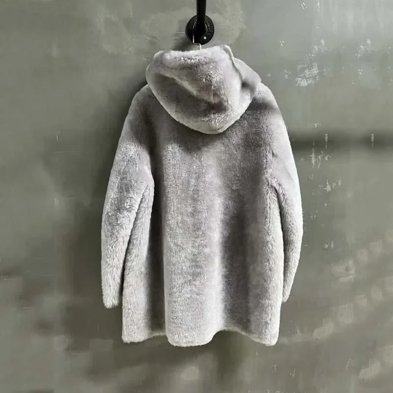 Зимнее женское пальто 2024 новая модная высококачественная одежда из натурального