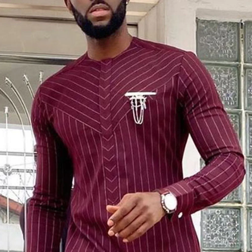Ramadan Eid Muslim Fashion Men Shirt 2022 Summer African Casual Arabic Ethnic Style Solid Color Cotton Loose Islamic Clothing