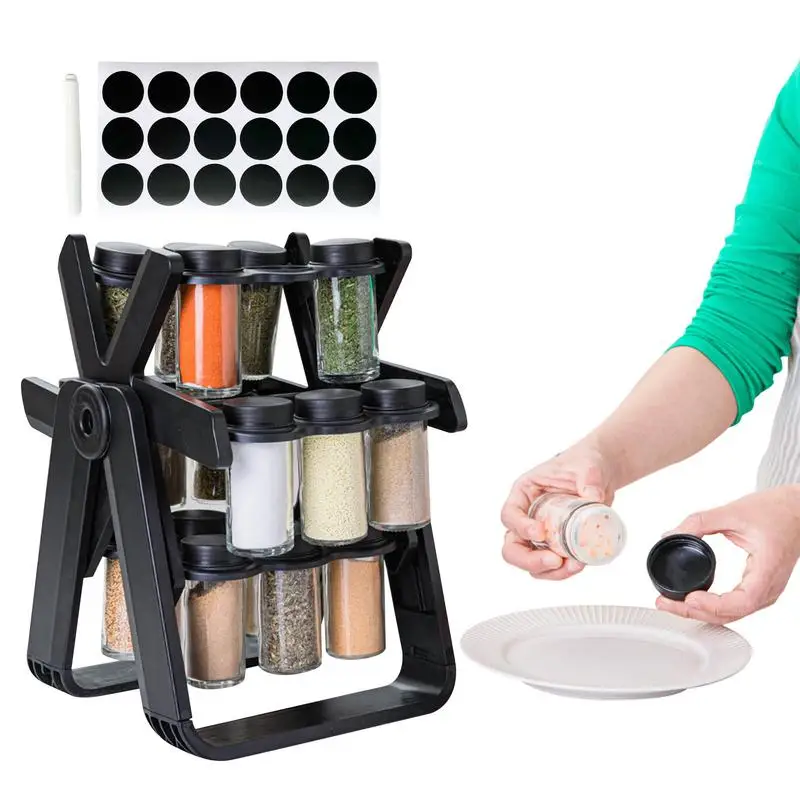

Rotating Spice Rack Organizer Spinning Spice Rack With 18 Jars Revolving Spice Rack Shelf For Kitchen Counter Organization And
