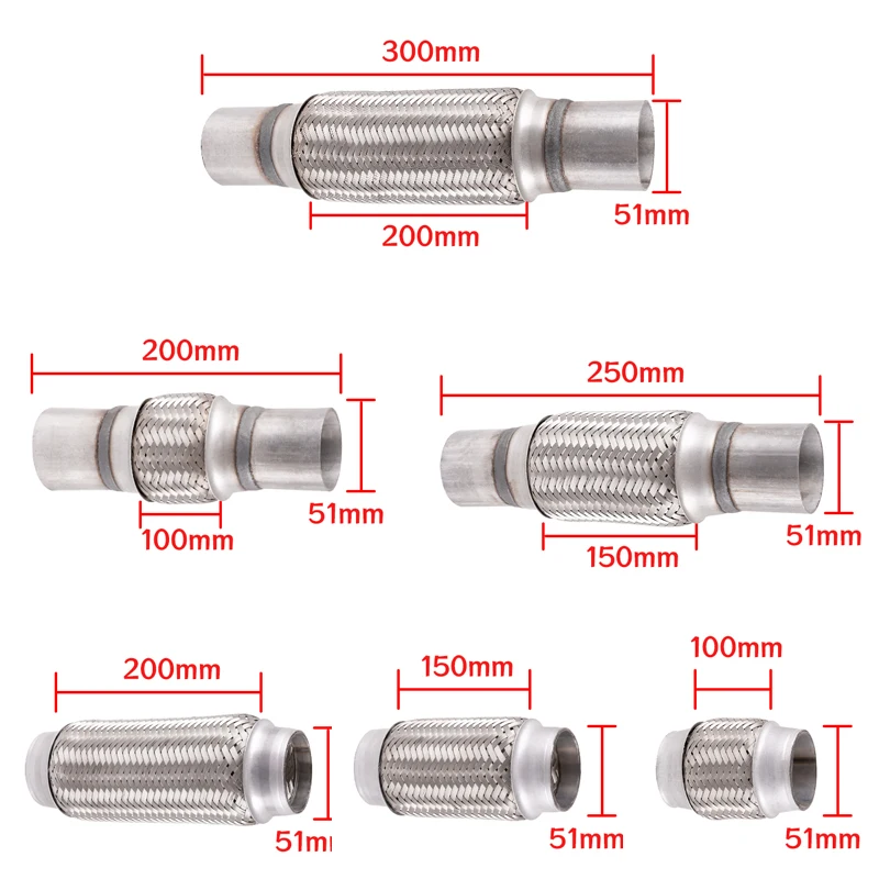 Универсальная автомобильная выхлопная труба телескопическое гибкое соединение